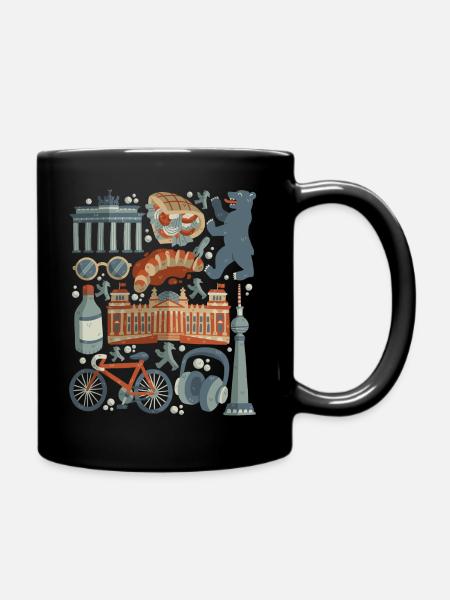 Berlin - Tasse einfarbig - Schwarz