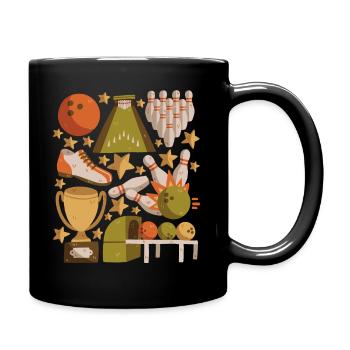 Bowling - Mug uni - noir - Droite