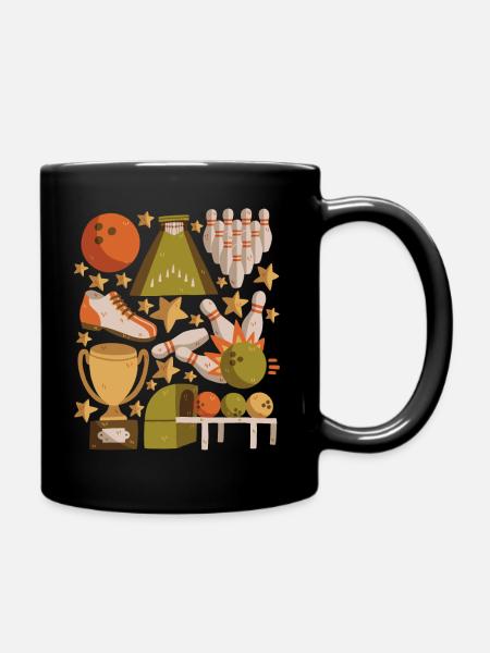 Bowling - Tasse einfarbig - Schwarz