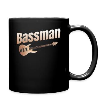 Bassist Lustiger Bassist Gitarrist Metalcore - Tasse einfarbig - Schwarz - Rechts
