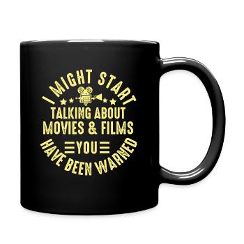 Filmkritiker, Kino, Filmfan, Liebhaber, lustiger Rezensent - Tasse einfarbig - Schwarz - Rechts