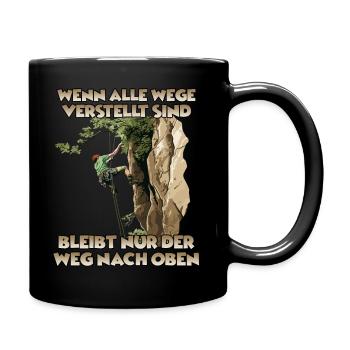 Gipfelabenteuer Toprope Klettern für Bergsteiger - Tasse einfarbig - Schwarz - Rechts