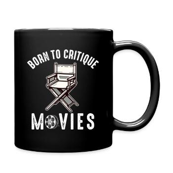 Filmkritiker, Kino, Filmfan, Liebhaber, lustiger Rezensent - Tasse einfarbig - Schwarz - Rechts