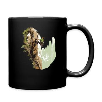 Die Kunst des Toprope Kletterns Toprope - Tasse einfarbig - Schwarz - Rechts