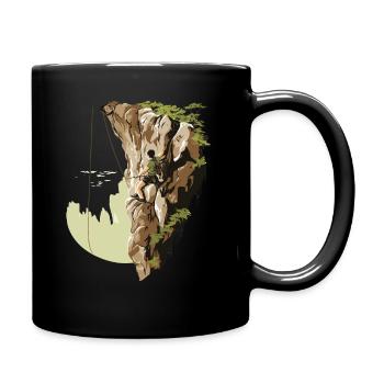 Bergabenteuer: Toprope Klettern für Naturfreunde - Tasse einfarbig - Schwarz - Rechts