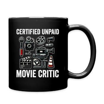 Filmkritiker, Kino, Filmfan, Liebhaber, lustiger Rezensent - Tasse einfarbig - Schwarz - Rechts