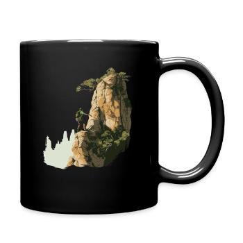 Bergsteigen Toprope Klettern Fans Bergsteiger - Tasse einfarbig - Schwarz - Rechts
