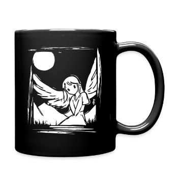 The cutest angel under the moon, angel - Full Colour Mug - black - Right
