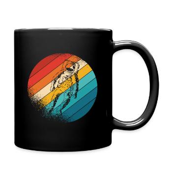 Astronaut Vintage Space Weltall Raumfahrt Astronau - Full Colour Mug - black - Right