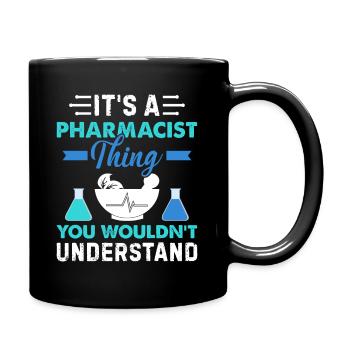 Apotheker Ding Apotheke - Tasse einfarbig - Schwarz - Rechts