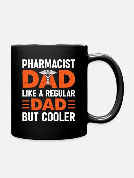 Apothecary Dad Cool Dad Father's Day - Full Colour Mug - black