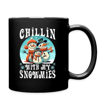 Détendez-vous avec mes Snowmies - Mug uni - noir - Droite