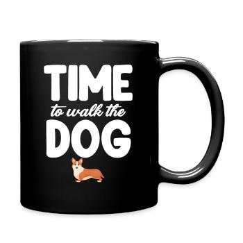 Il est temps de promener le chien chien chien - Mug uni - noir - Droite