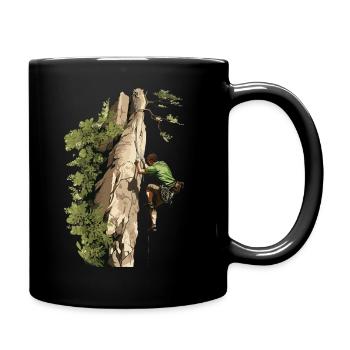 Toprope Klettern Naturerlebnis für Bergsteiger - Tasse einfarbig - Schwarz - Rechts