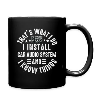 Autoradio pour haut-parleurs d’installateur audio Basse de voiture - Mug uni - noir - Droite
