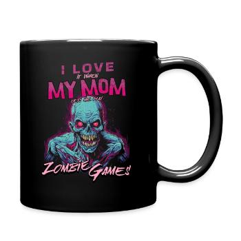 I love my Mom Zombie Video Games for Gamers Gamers - Full Colour Mug - black - Right