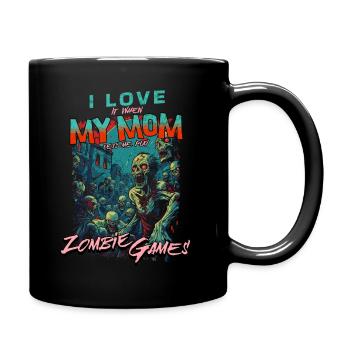 I love my Mom Zombie video games for gamers - Full Colour Mug - black - Right