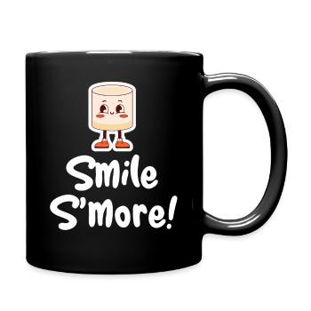 Smile S'more Wortspiele Hiker Glamping Adventures - Tasse einfarbig - Schwarz - Rechts