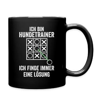 Hundetraining Hund Hundeschule Hundetrainer - Tasse einfarbig - Schwarz - Rechts
