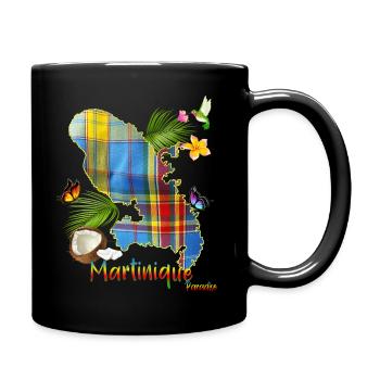 Martinique Madras Tropical Colibri - Mug uni - noir - Droite