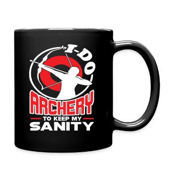 Archery I Do Archery To Keep My Sanity - Full Colour Mug - black - Right