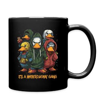 The Platypus Walk the Street Ducks - Full Colour Mug - black - Right