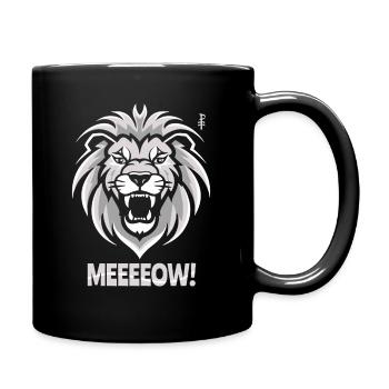 Meow emblem of a lion's head - Full Colour Mug - black - Right