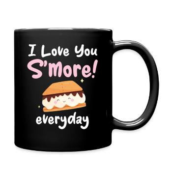 Ich Liebe Dich S'more Jeden Tag Glamping - Tasse einfarbig - Schwarz - Rechts