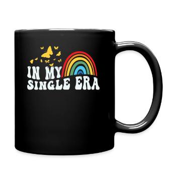 Dans mon ère de célibataire drôle de vie de célibataire - Mug uni - noir - Droite