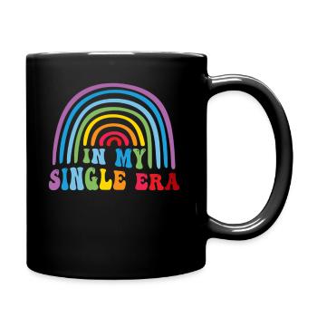 Dans mon ère de célibataire drôle de vie de célibataire - Mug uni - noir - Droite