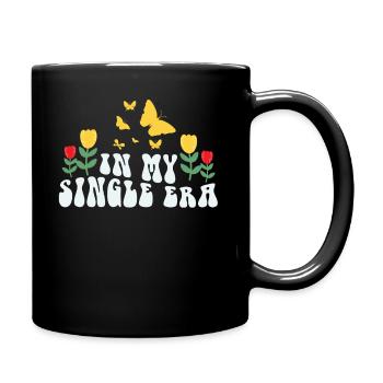 Dans mon ère de célibataire drôle de vie de célibataire - Mug uni - noir - Droite