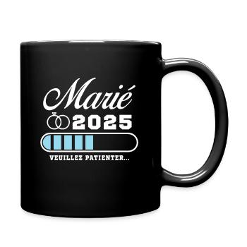 Homme Futur Marié 2025 Humour Cadeau - Mug uni - noir - Droite