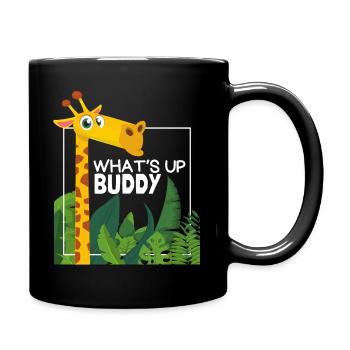 Funny Giraffe, Comic Style, Saying - Full Colour Mug - black - Right
