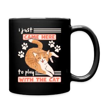 Drôle de chat tire la langue, dit effronté - Mug uni - noir - Droite