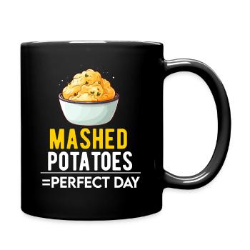 Mashed Potatoes Lover Funny Butter Potato Food - Full Colour Mug - black - Right