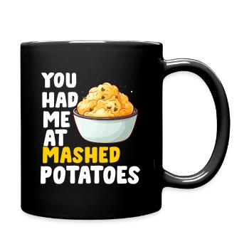 Amateur de purée de pommes de terre Nourriture de pommes de terre au beurre drôle - Mug uni - noir - Droite