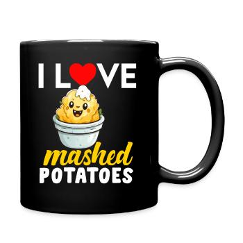 Mashed Potatoes Lover Funny Butter Potato Food - Full Colour Mug - black - Right