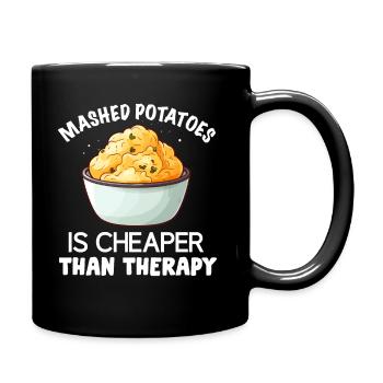 Mashed Potatoes Lover Funny Butter Potato Food - Full Colour Mug - black - Right