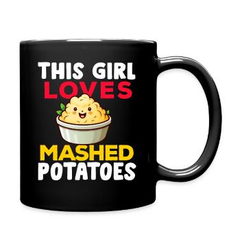 Amateur de purée de pommes de terre Nourriture de pommes de terre au beurre drôle - Mug uni - noir - Droite