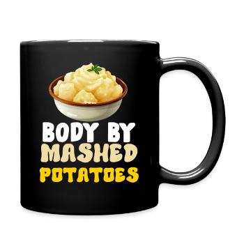Mashed Potatoes Lover Funny Butter Potato Food - Full Colour Mug - black - Right