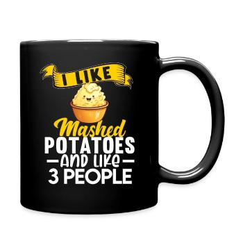 Amateur de purée de pommes de terre Nourriture de pommes de terre au beurre drôle - Mug uni - noir - Droite