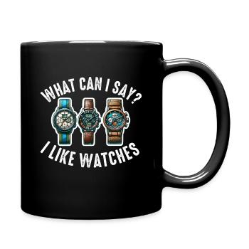 Watch Collector Horologist Collecting Watches - Full Colour Mug - black - Right