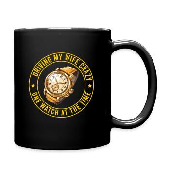 Watch Collector Horologist Collecting Watches - Full Colour Mug - black - Right