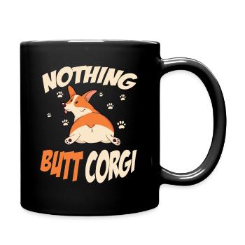 Jeu de mots drôle de Corgie pour les chiens des fans de Corgi - Mug uni - noir - Droite