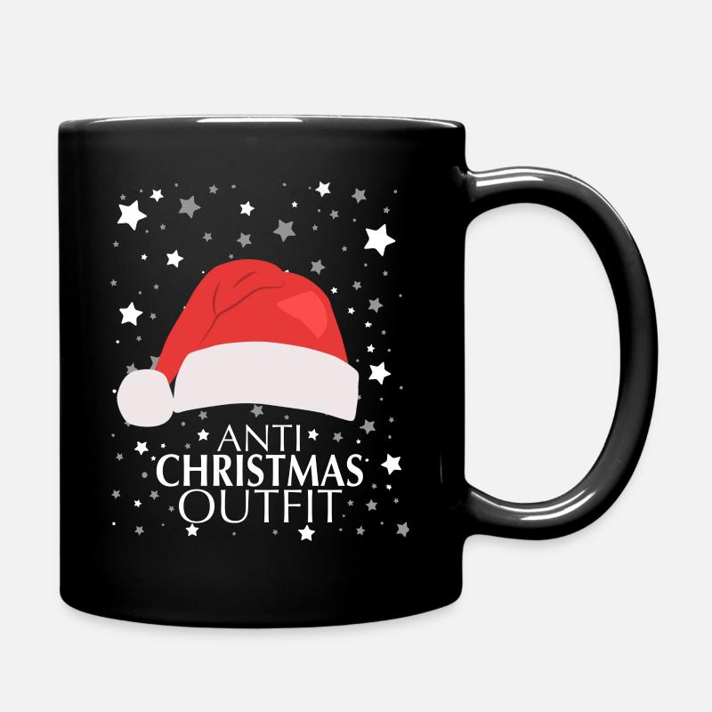 Anti Christmas Outfit - Tasse einfarbig - Schwarz