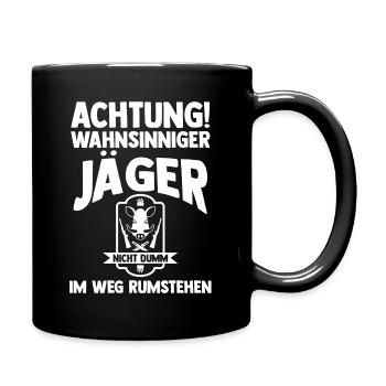 Wildschweinjäger Wildschweinjagd Keilerjagd Jäger - Tasse einfarbig - Schwarz - Rechts