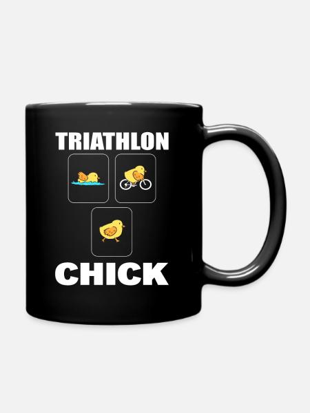 Lustiger Triathlon Triathlet - Tasse einfarbig - Schwarz