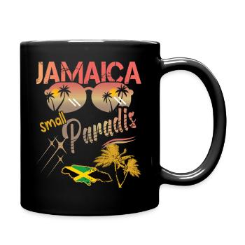 Jamaika Flagge und Karte Andenken Geschenk - Tasse einfarbig - Schwarz - Rechts
