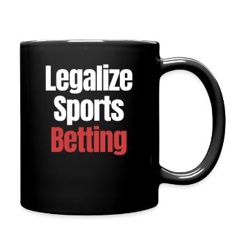 Legalize Sports Betting Sport Horse Betting Derby - Full Colour Mug - black - Right