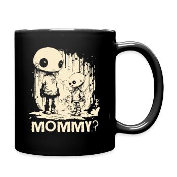 Abstract Art, Mother and Child, Mommy? - Full Colour Mug - black - Right